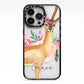 Personalised Gerenuk iPhone 13 Pro Black Impact Case on Silver phone