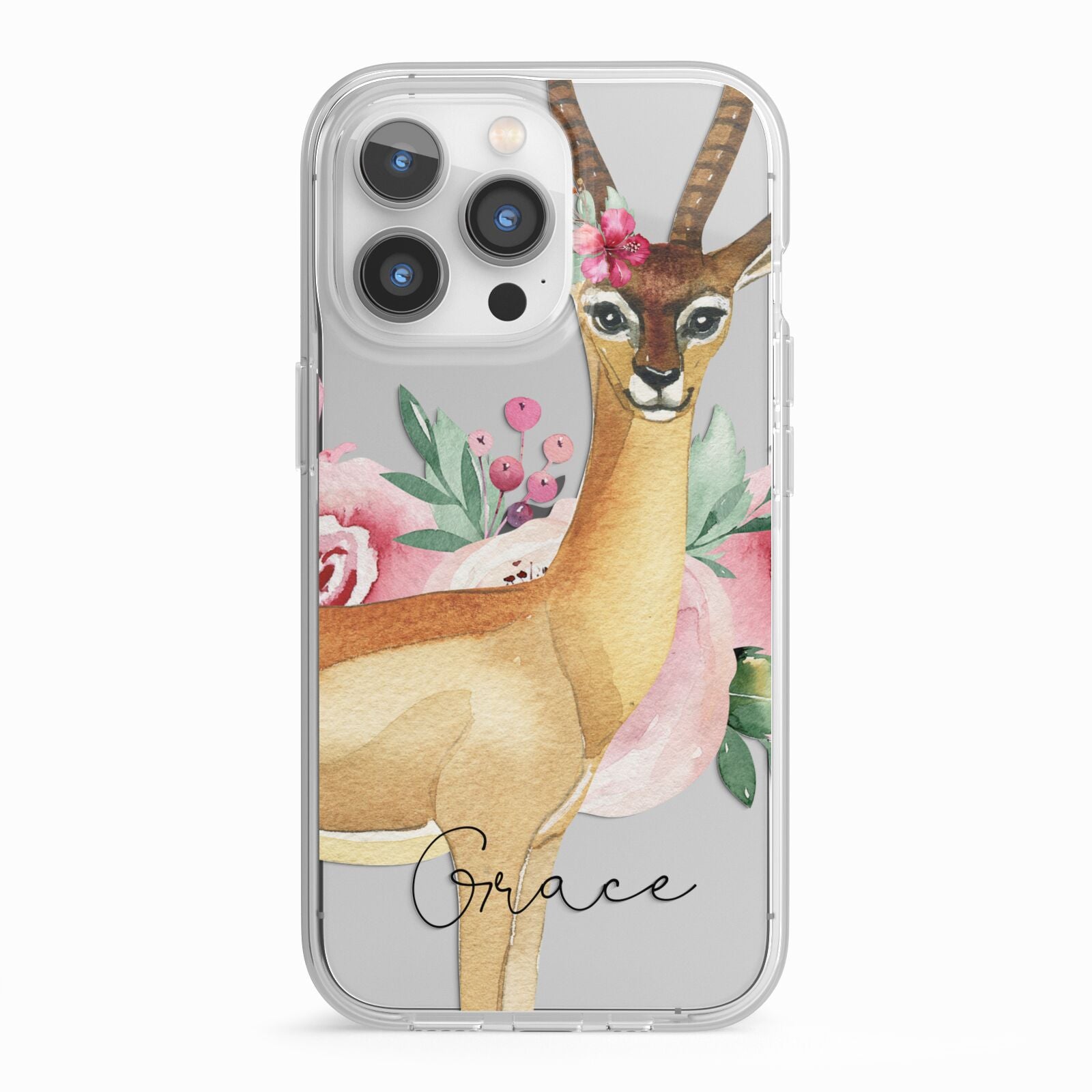 Personalised Gerenuk iPhone 13 Pro TPU Impact Case with White Edges