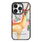 Personalised Gerenuk iPhone 14 Pro Black Impact Case on Silver phone