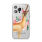 Personalised Gerenuk iPhone 14 Pro Max Clear Tough Case Silver