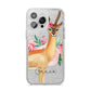 Personalised Gerenuk iPhone 14 Pro Max Glitter Tough Case Silver