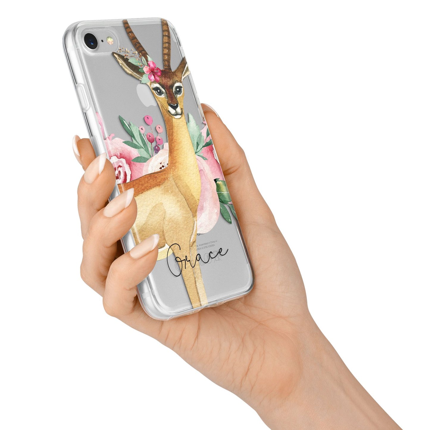 Personalised Gerenuk iPhone 7 Bumper Case on Silver iPhone Alternative Image