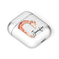Personalised Giraffe AirPods Case Laid Flat