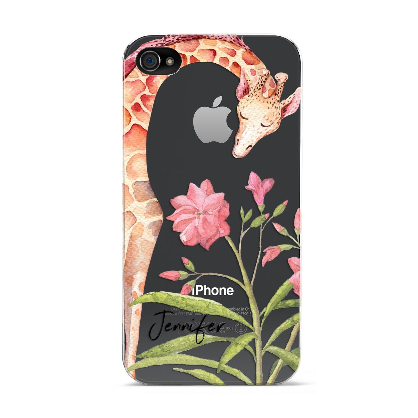 Personalised Giraffe Apple iPhone 4s Case