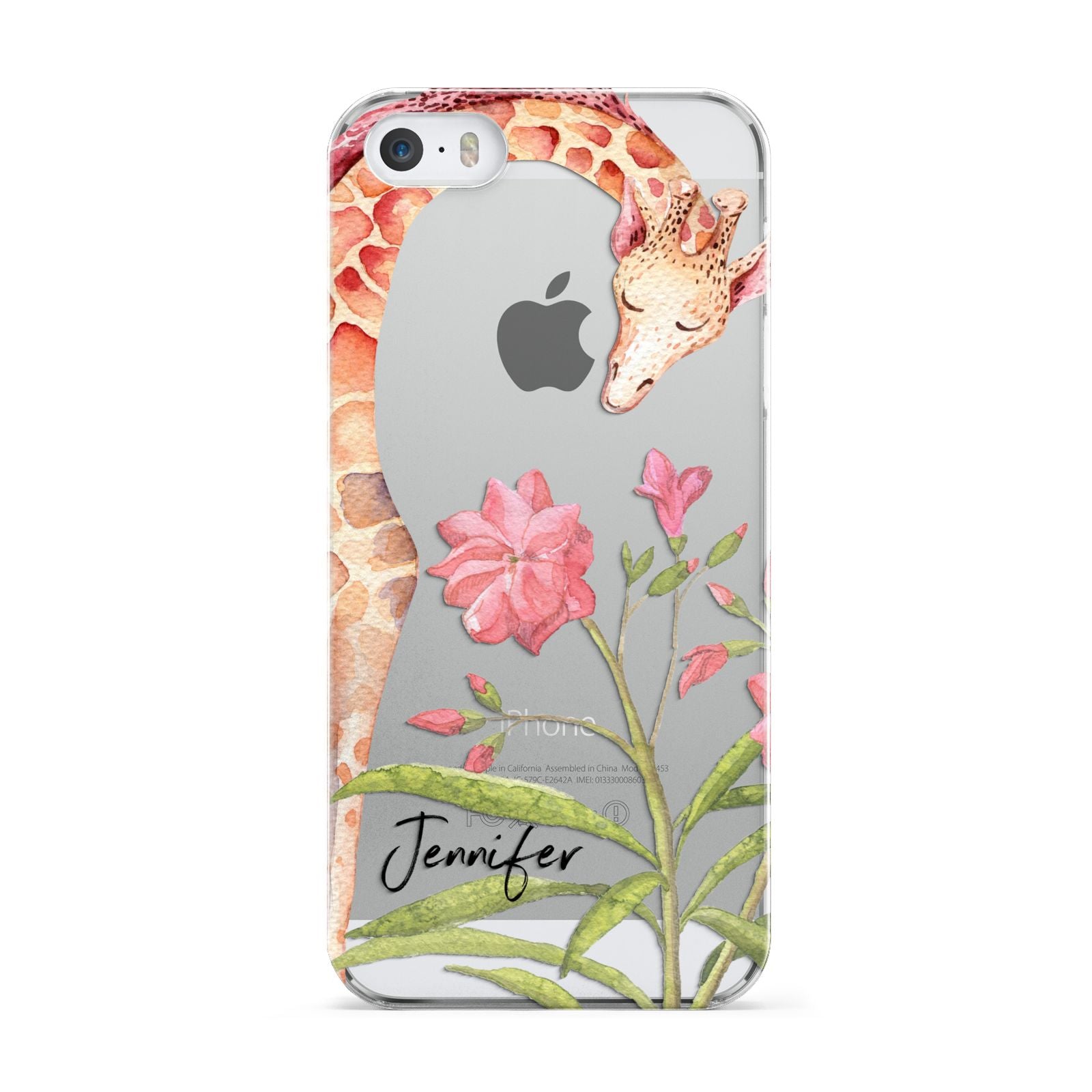 Personalised Giraffe Apple iPhone 5 Case