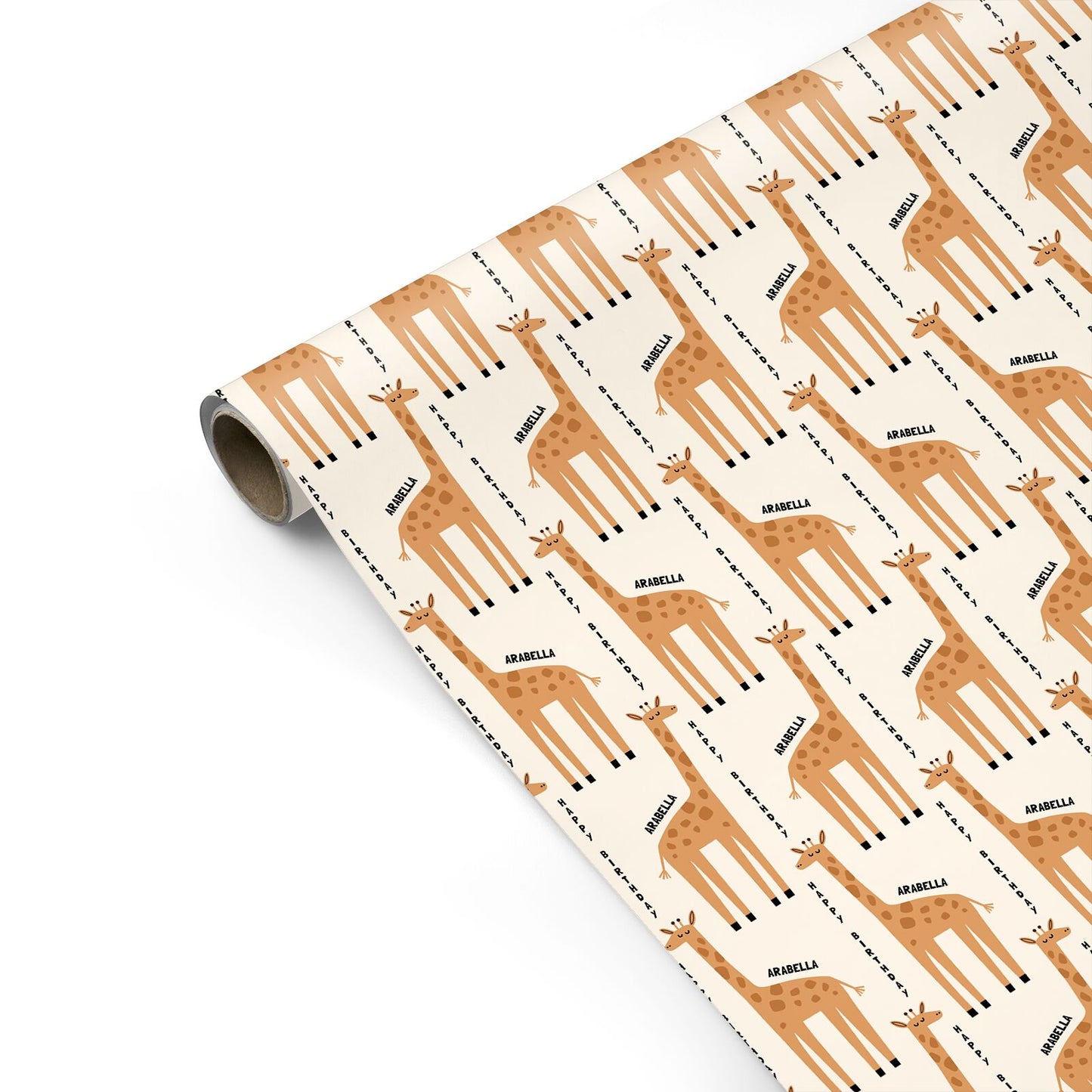 Personalised Giraffe Birthday Personalised Gift Wrap