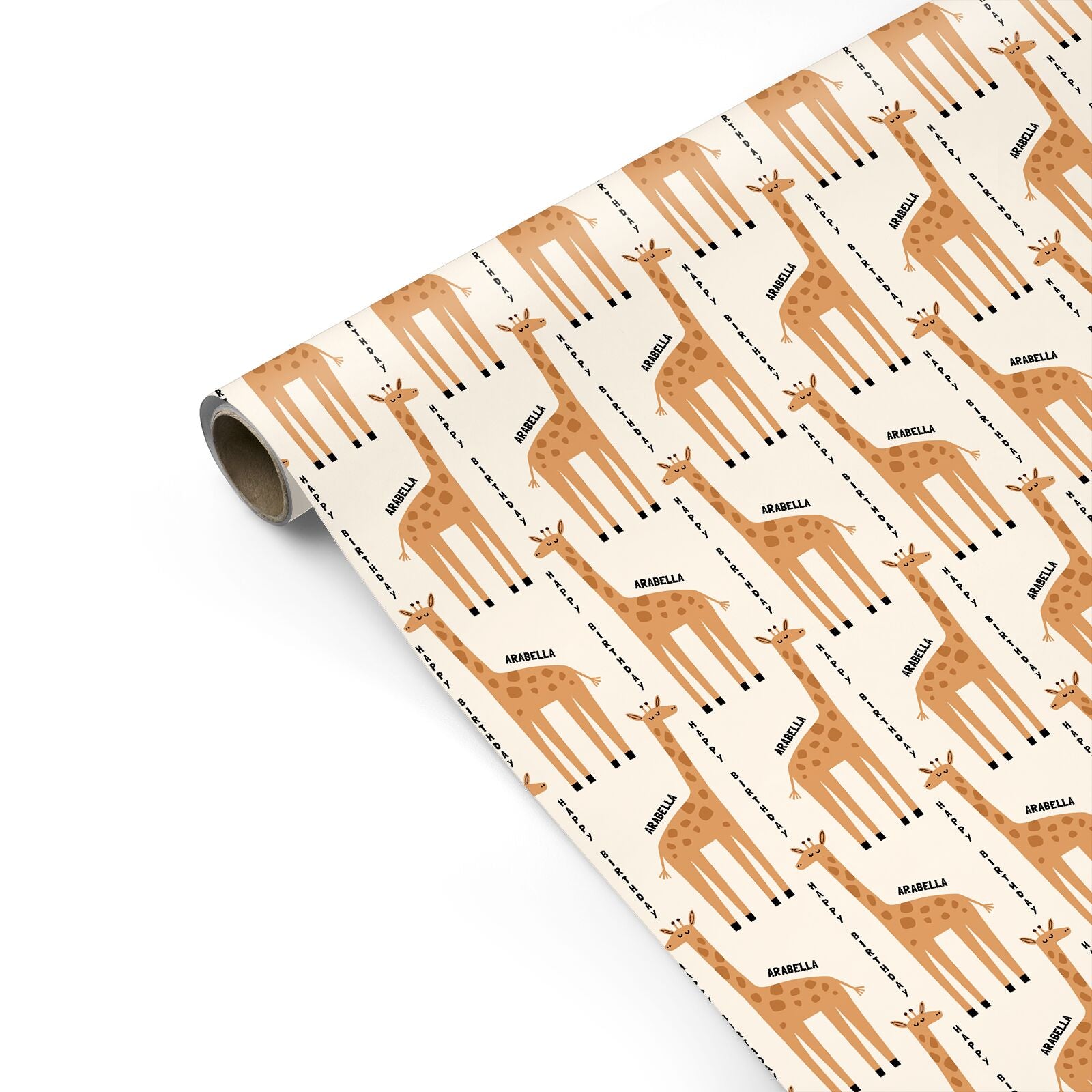 Personalised Giraffe Birthday Personalised Gift Wrap
