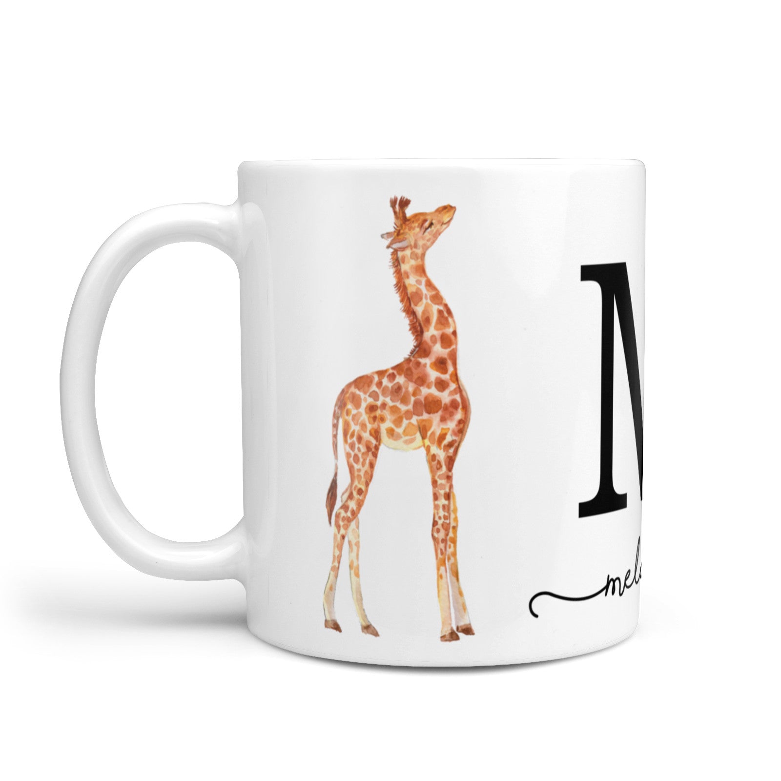 Personalised Giraffe Initial 10oz Mug Alternative Image 1