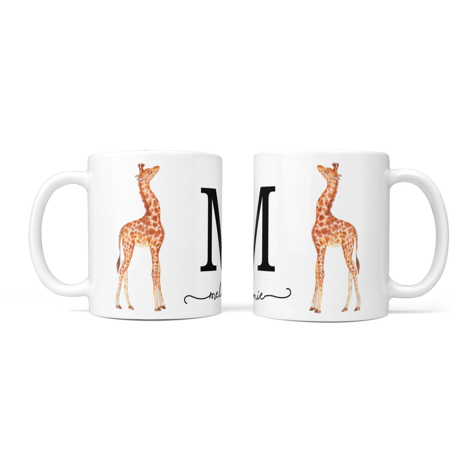 Personalised Giraffe Initial 10oz Mug Alternative Image 3