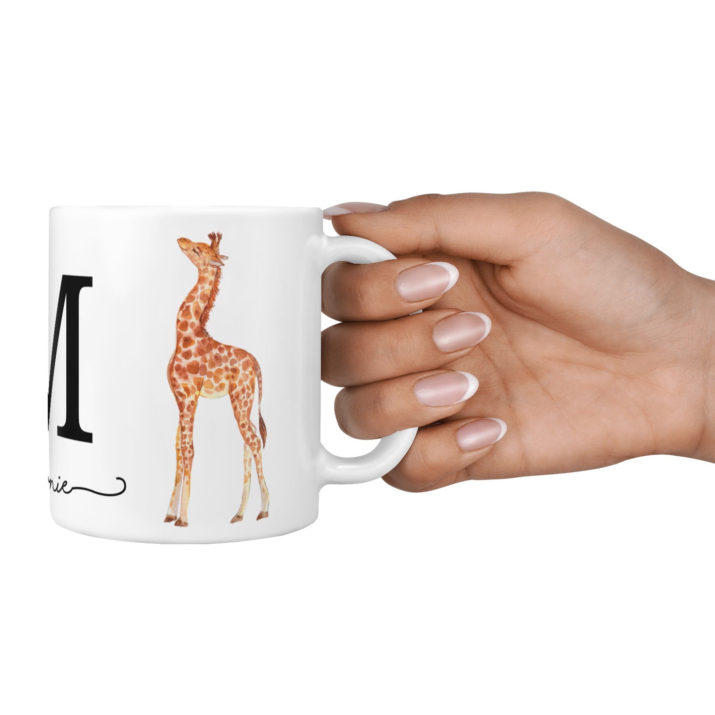 Personalised Giraffe Initial 10oz Mug Alternative Image 4