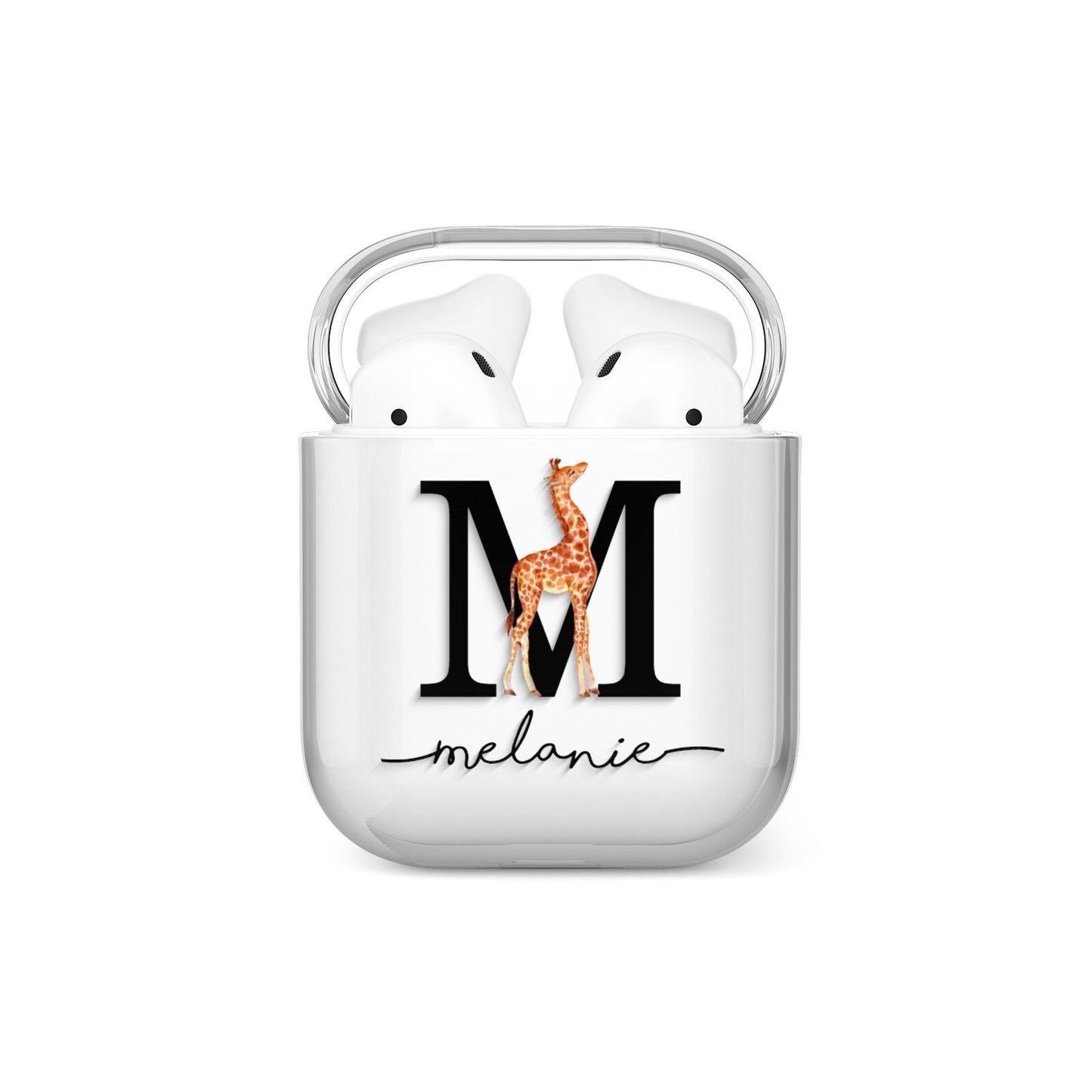 Personalised Giraffe Initial AirPods Case