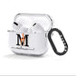 Personalised Giraffe Initial AirPods Clear Case 3rd Gen Side Image