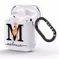 Personalised Giraffe Initial AirPods Clear Case Side Image