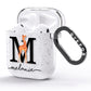 Personalised Giraffe Initial AirPods Glitter Case Side Image