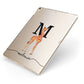 Personalised Giraffe Initial Apple iPad Case on Gold iPad Side View