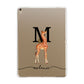 Personalised Giraffe Initial Apple iPad Gold Case