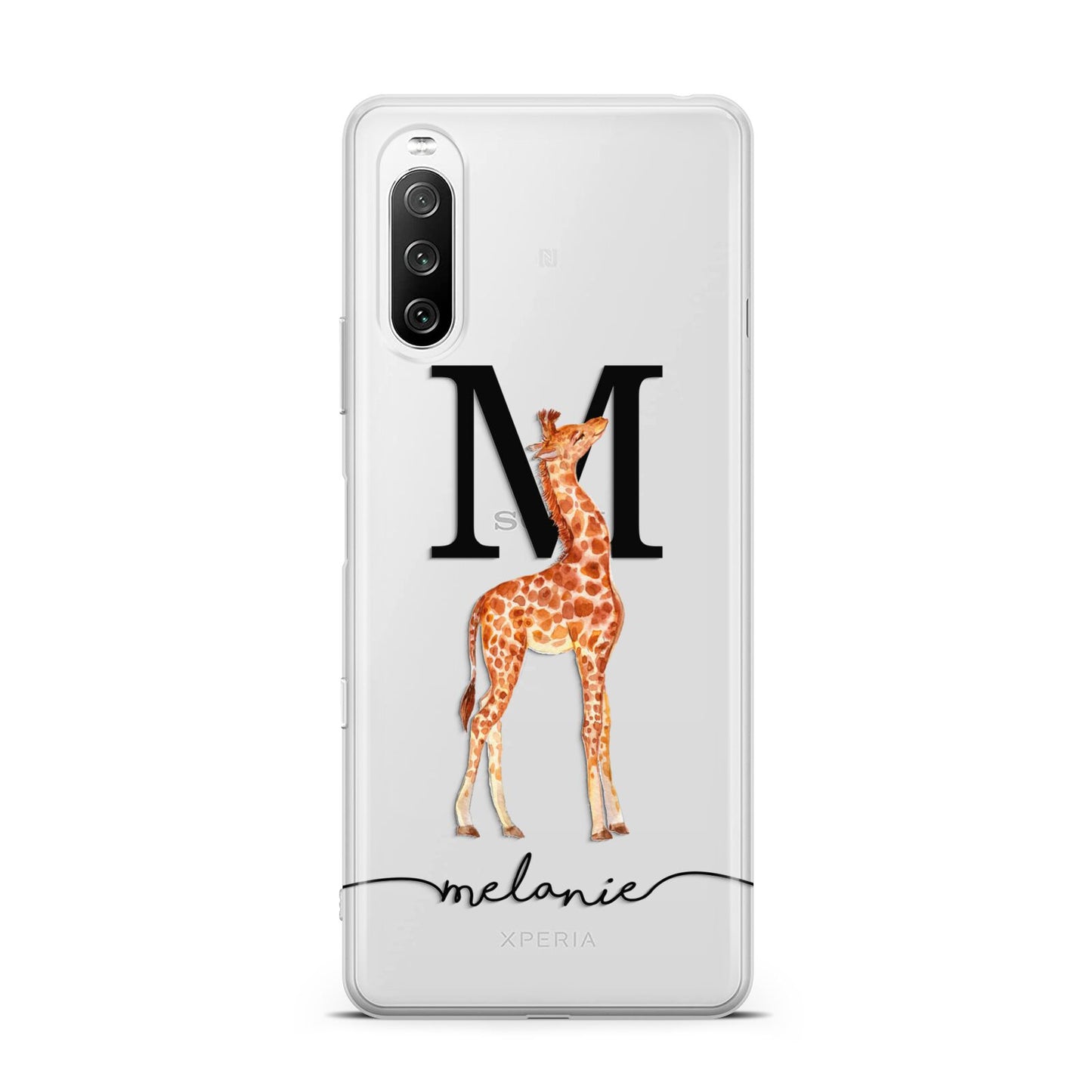 Personalised Giraffe Initial Sony Xperia 10 III Case
