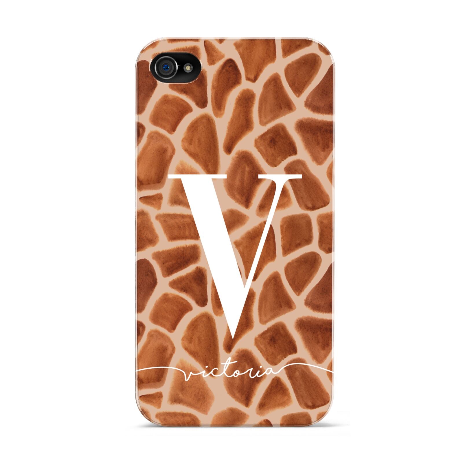 Personalised Giraffe Print Apple iPhone 4s Case