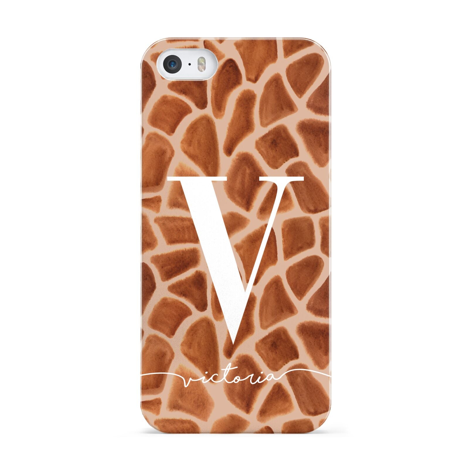 Personalised Giraffe Print Apple iPhone 5 Case