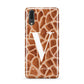 Personalised Giraffe Print Huawei P20 Phone Case
