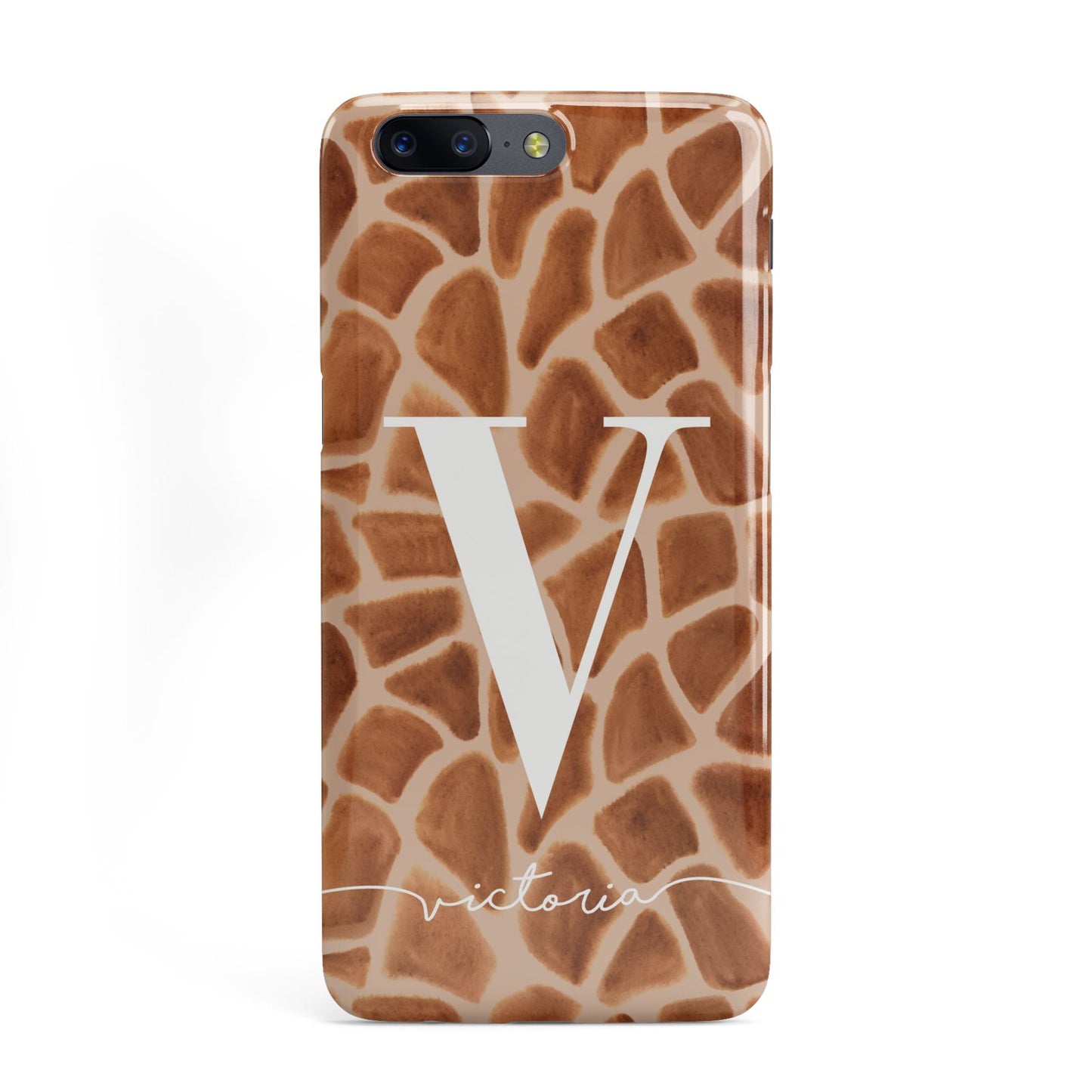 Personalised Giraffe Print OnePlus Case