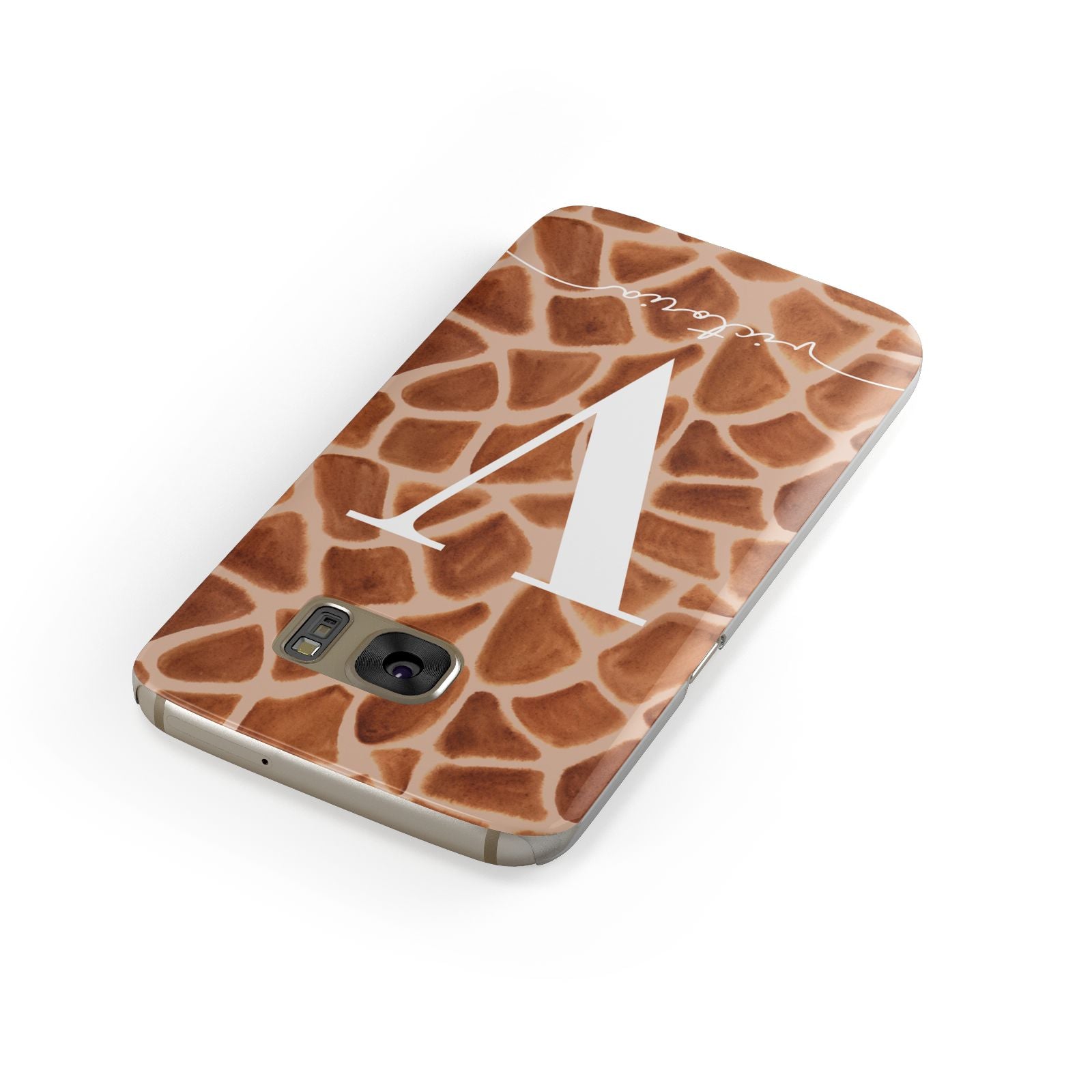 Personalised Giraffe Print Samsung Galaxy Case Front Close Up