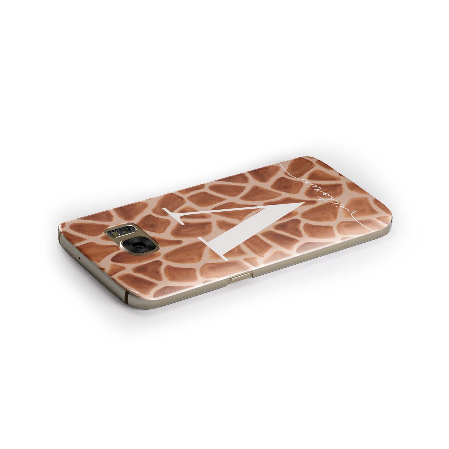 Personalised Giraffe Print Samsung Galaxy Case Side Close Up