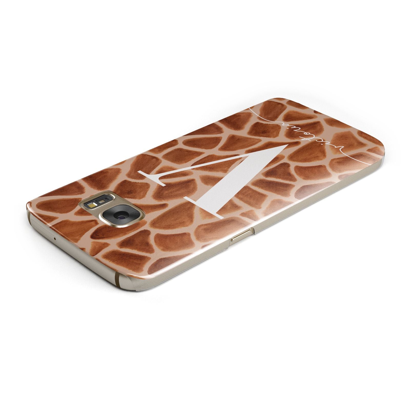 Personalised Giraffe Print Samsung Galaxy Case Top Cutout