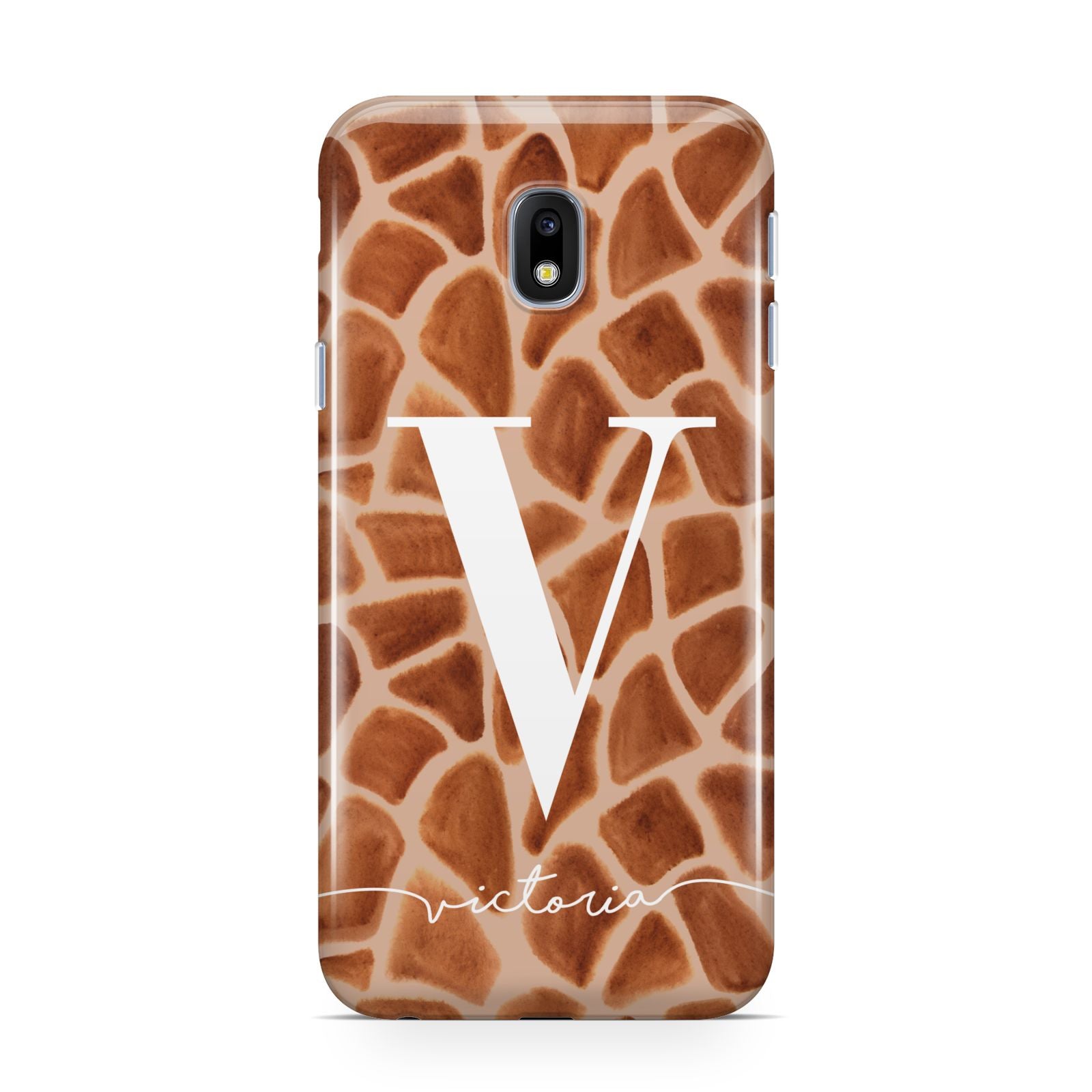 Personalised Giraffe Print Samsung Galaxy J3 2017 Case