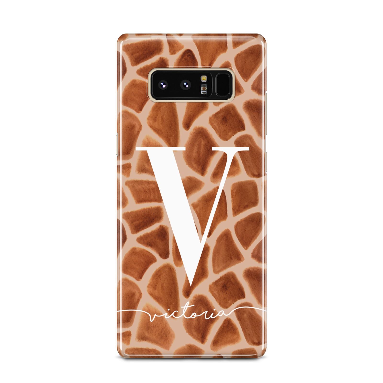 Personalised Giraffe Print Samsung Galaxy Note 8 Case