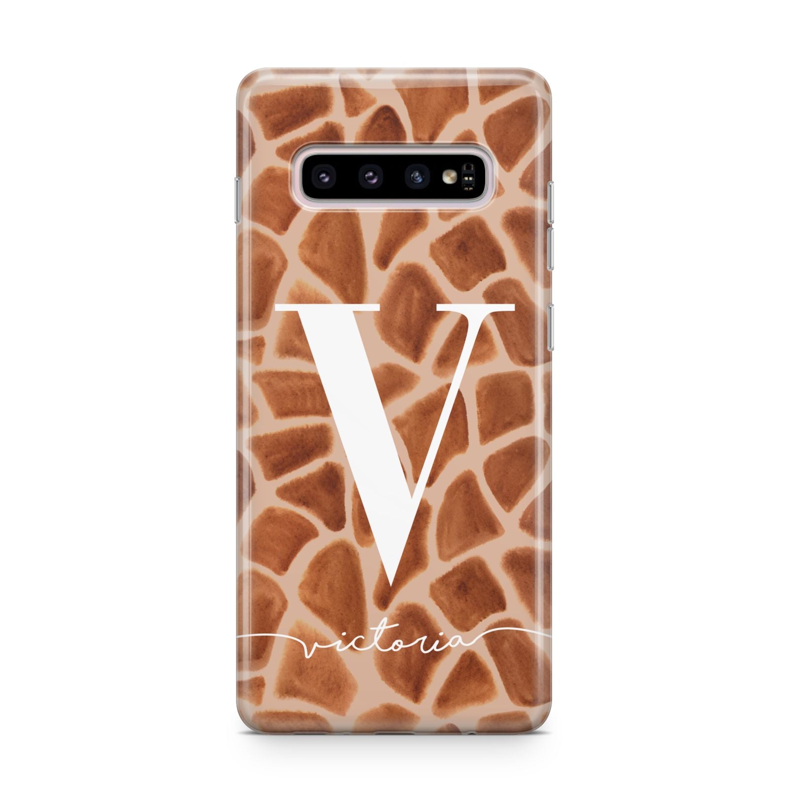 Personalised Giraffe Print Samsung Galaxy S10 Plus Case