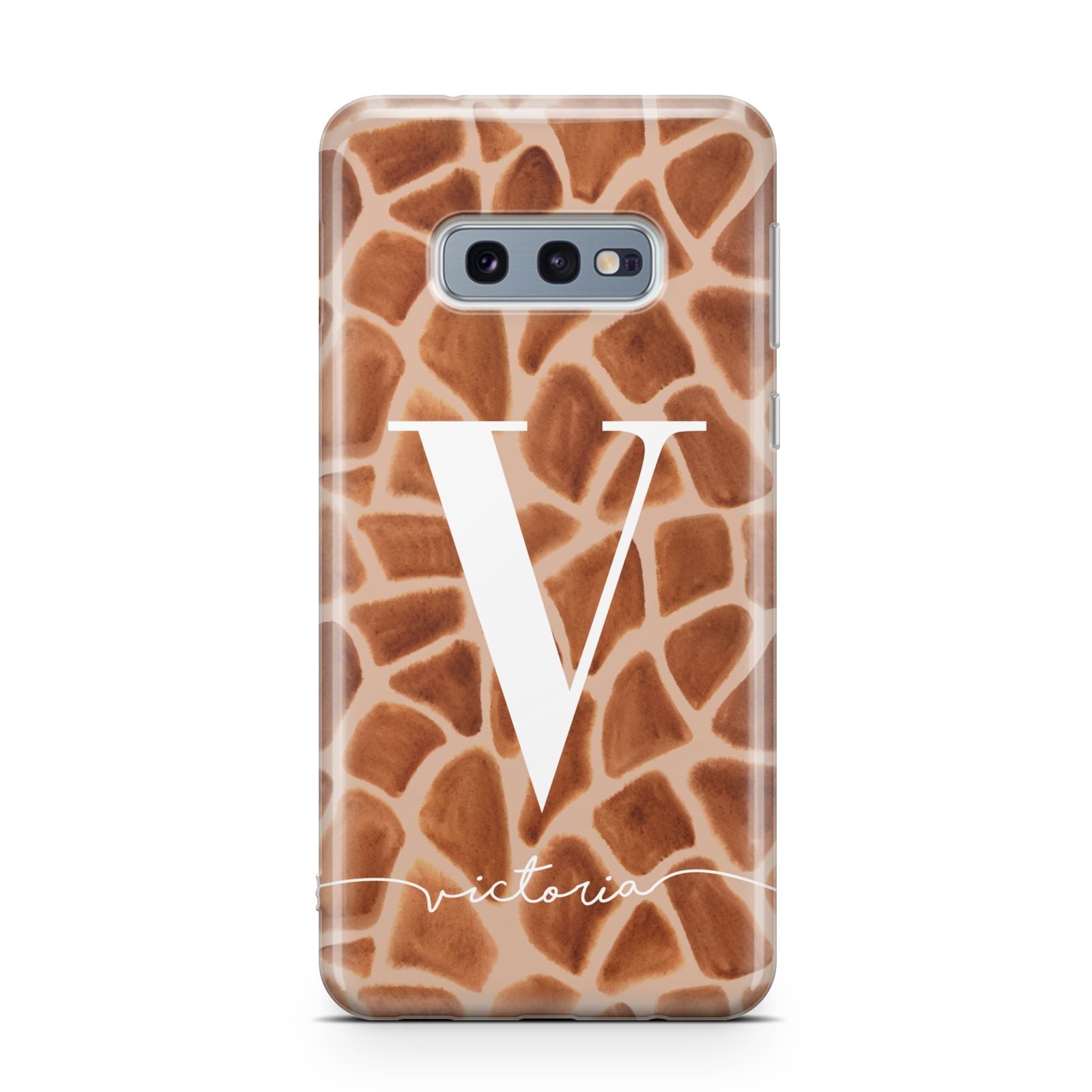 Personalised Giraffe Print Samsung Galaxy S10E Case