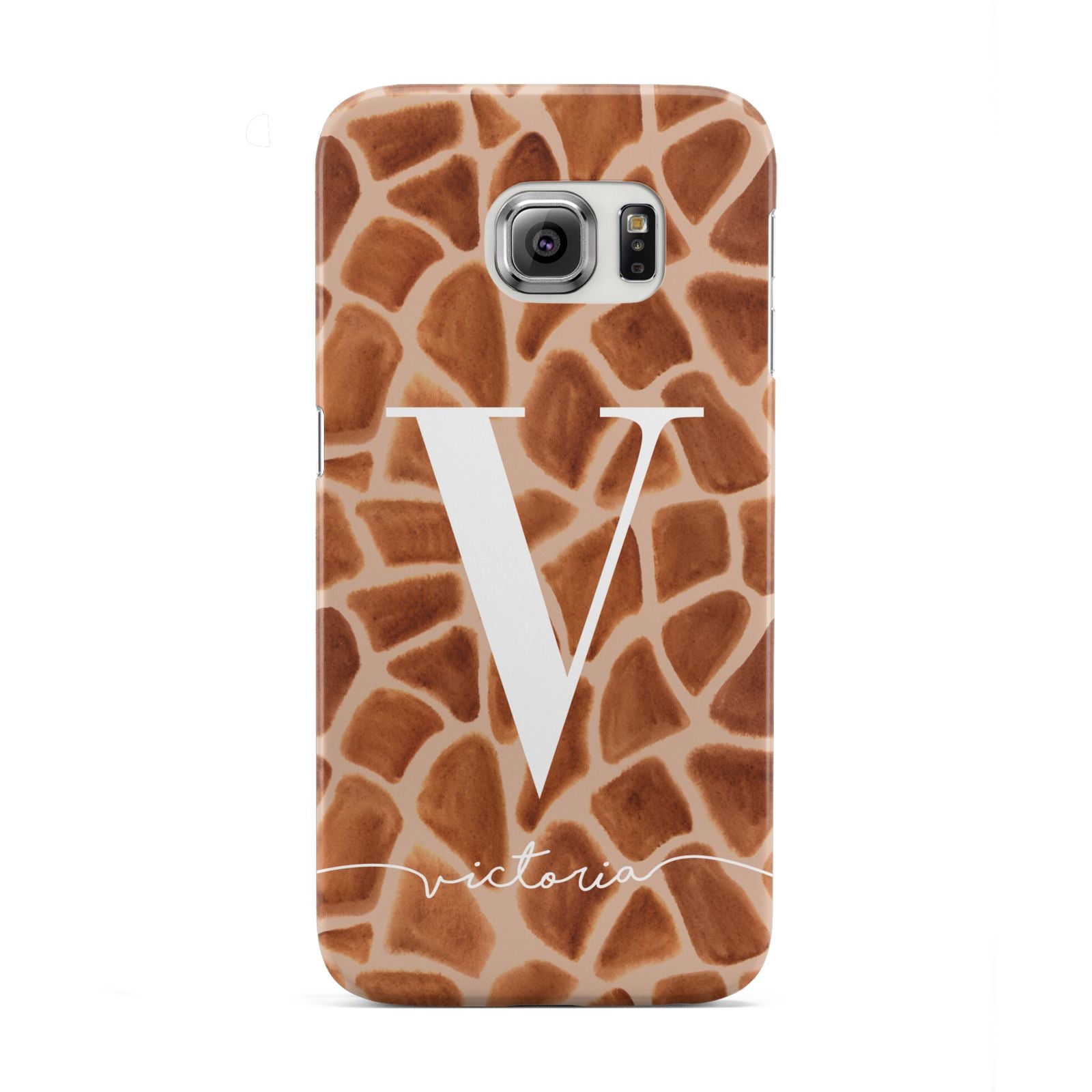 Personalised Giraffe Print Samsung Galaxy S6 Edge Case
