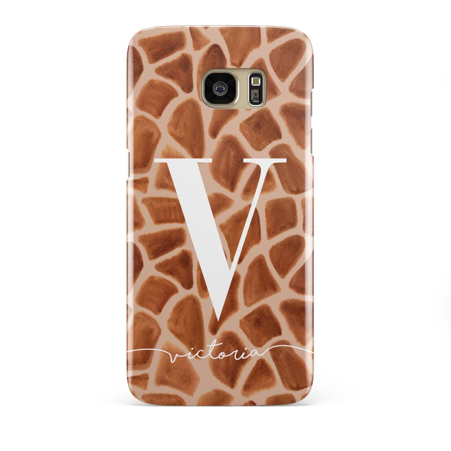 Personalised Giraffe Print Samsung Galaxy S7 Edge Case