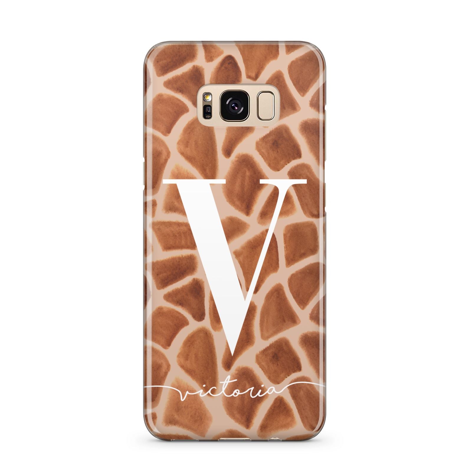Personalised Giraffe Print Samsung Galaxy S8 Plus Case