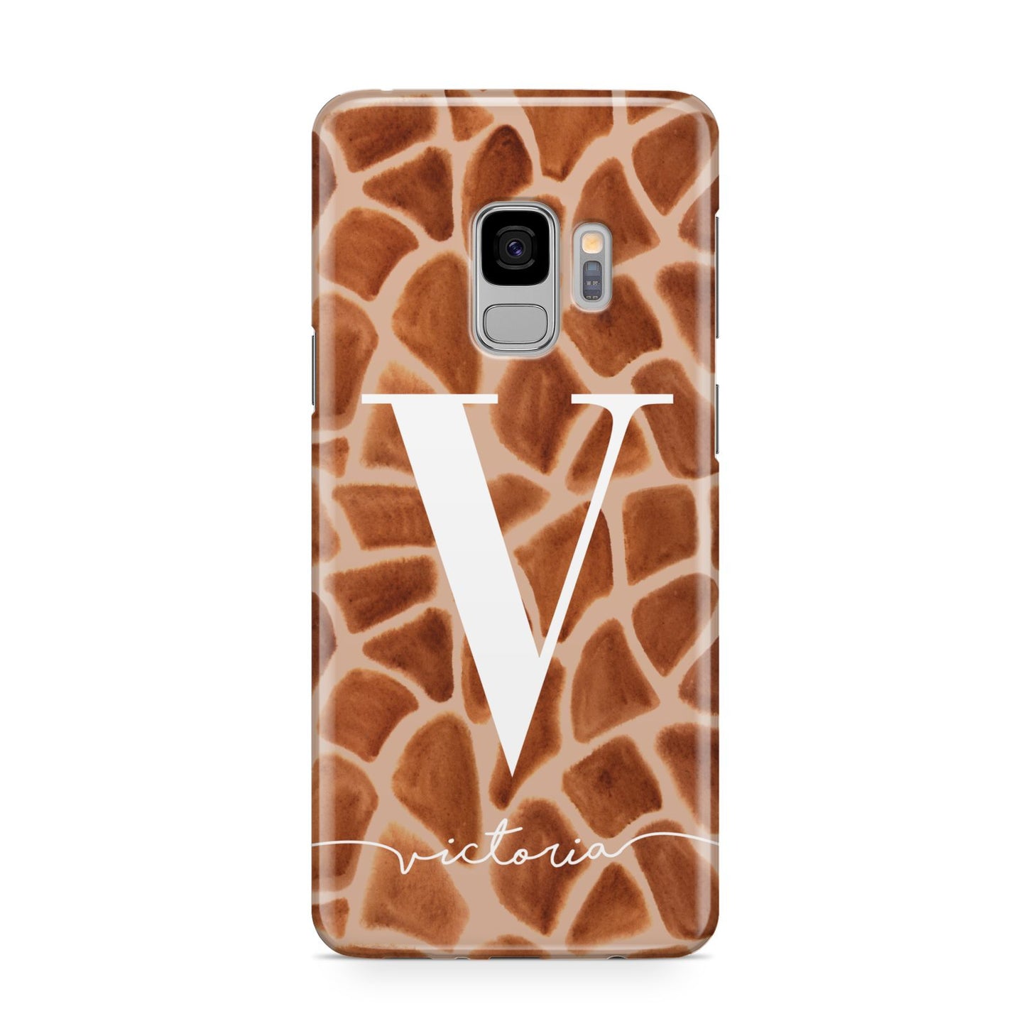 Personalised Giraffe Print Samsung Galaxy S9 Case