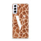 Personalised Giraffe Print Samsung S21 Plus Phone Case