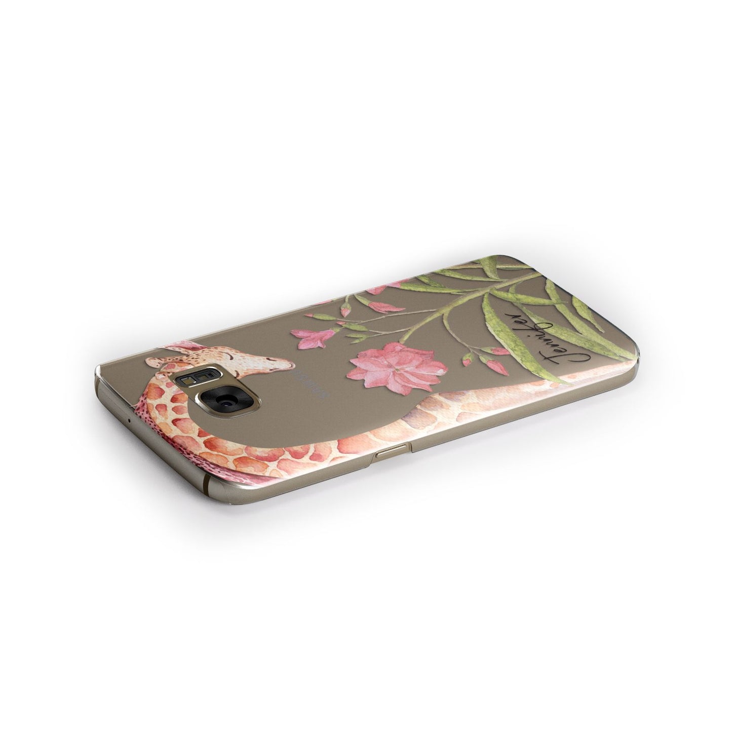 Personalised Giraffe Samsung Galaxy Case Side Close Up