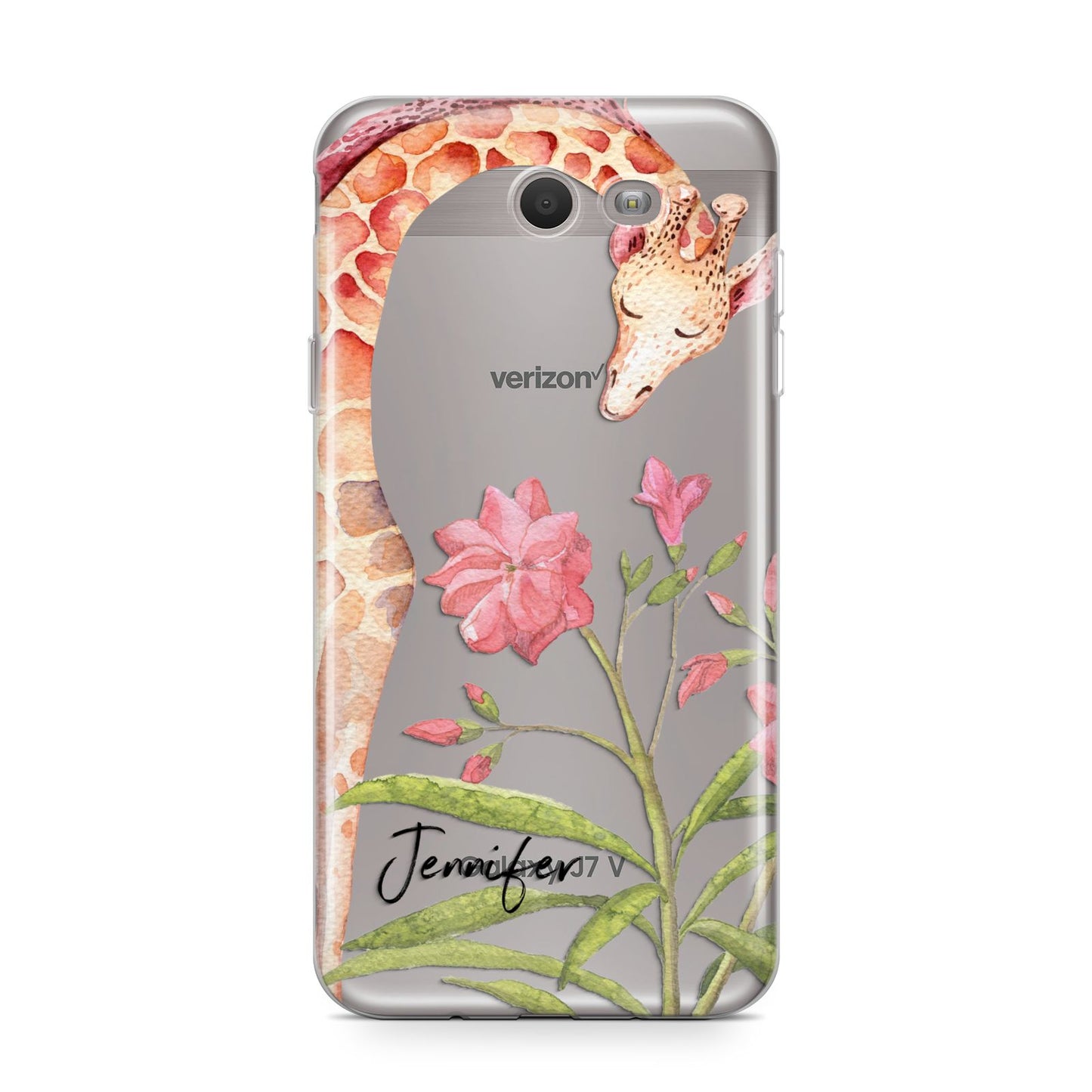 Personalised Giraffe Samsung Galaxy J7 2017 Case