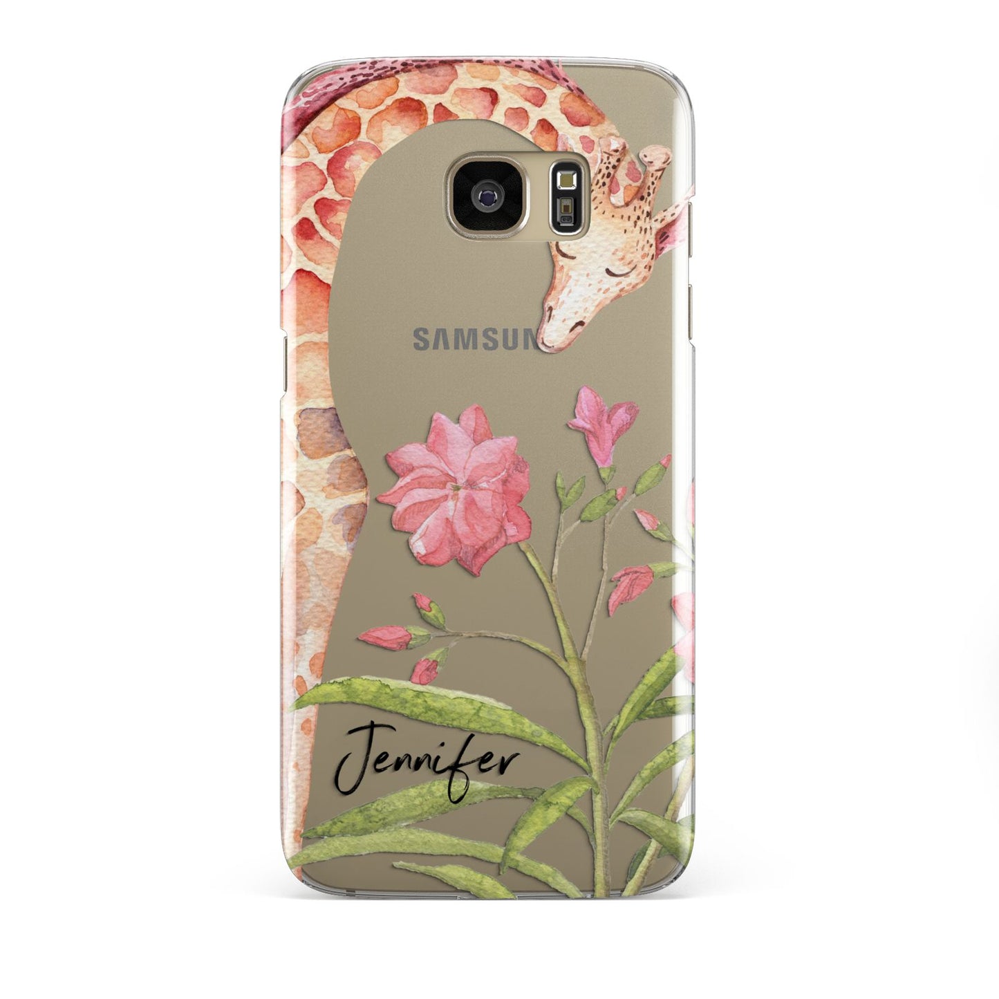 Personalised Giraffe Samsung Galaxy S7 Edge Case