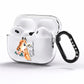 Personalised Giraffe Watercolour AirPods Pro Clear Case Side Image