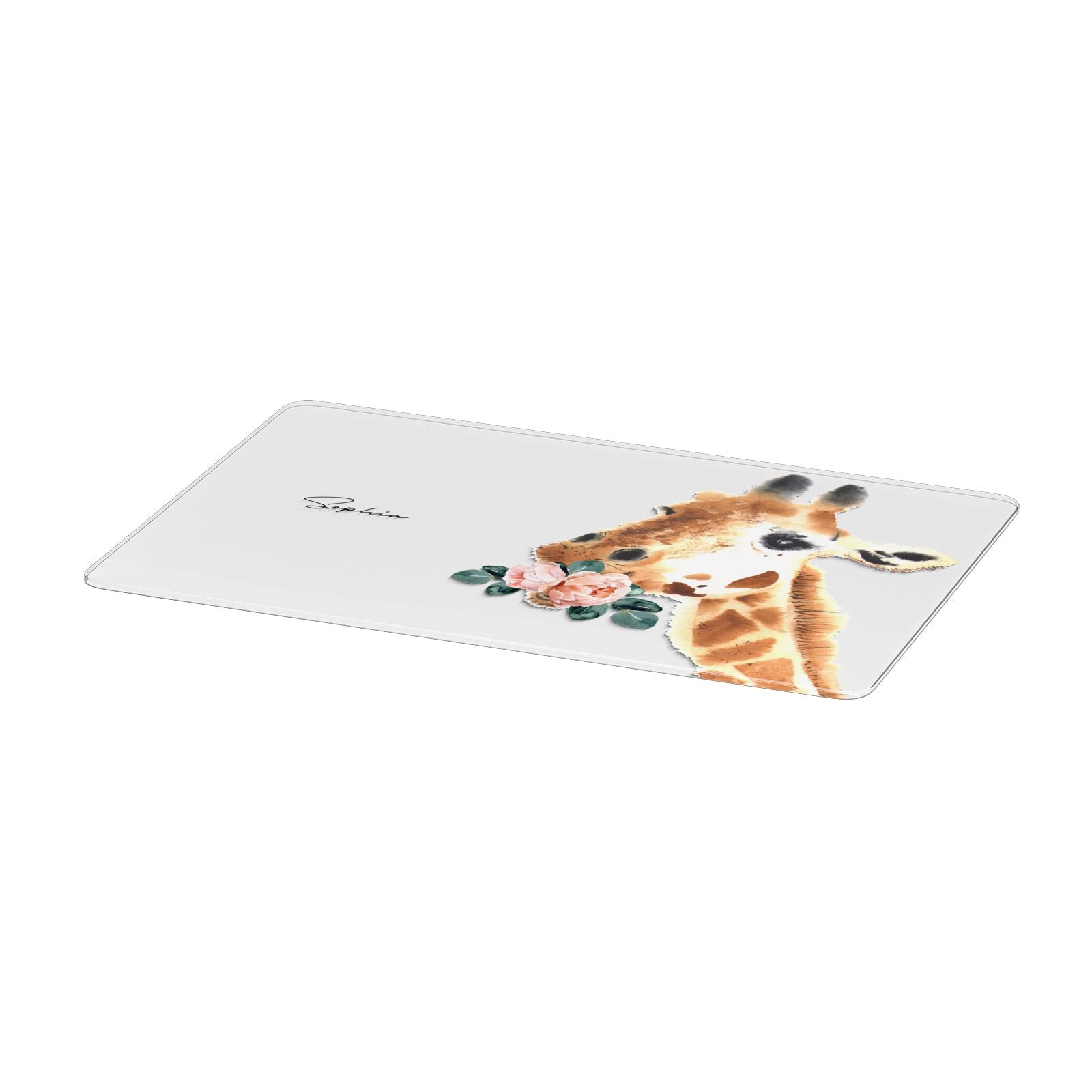 Personalised Giraffe Watercolour Apple MacBook Case Only