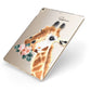 Personalised Giraffe Watercolour Apple iPad Case on Gold iPad Side View