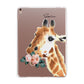 Personalised Giraffe Watercolour Apple iPad Rose Gold Case