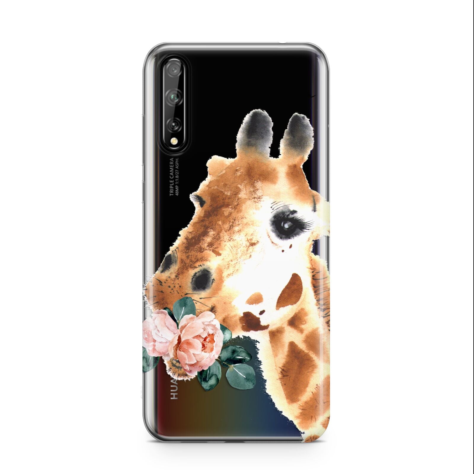 Personalised Giraffe Watercolour Huawei Enjoy 10s Phone Case