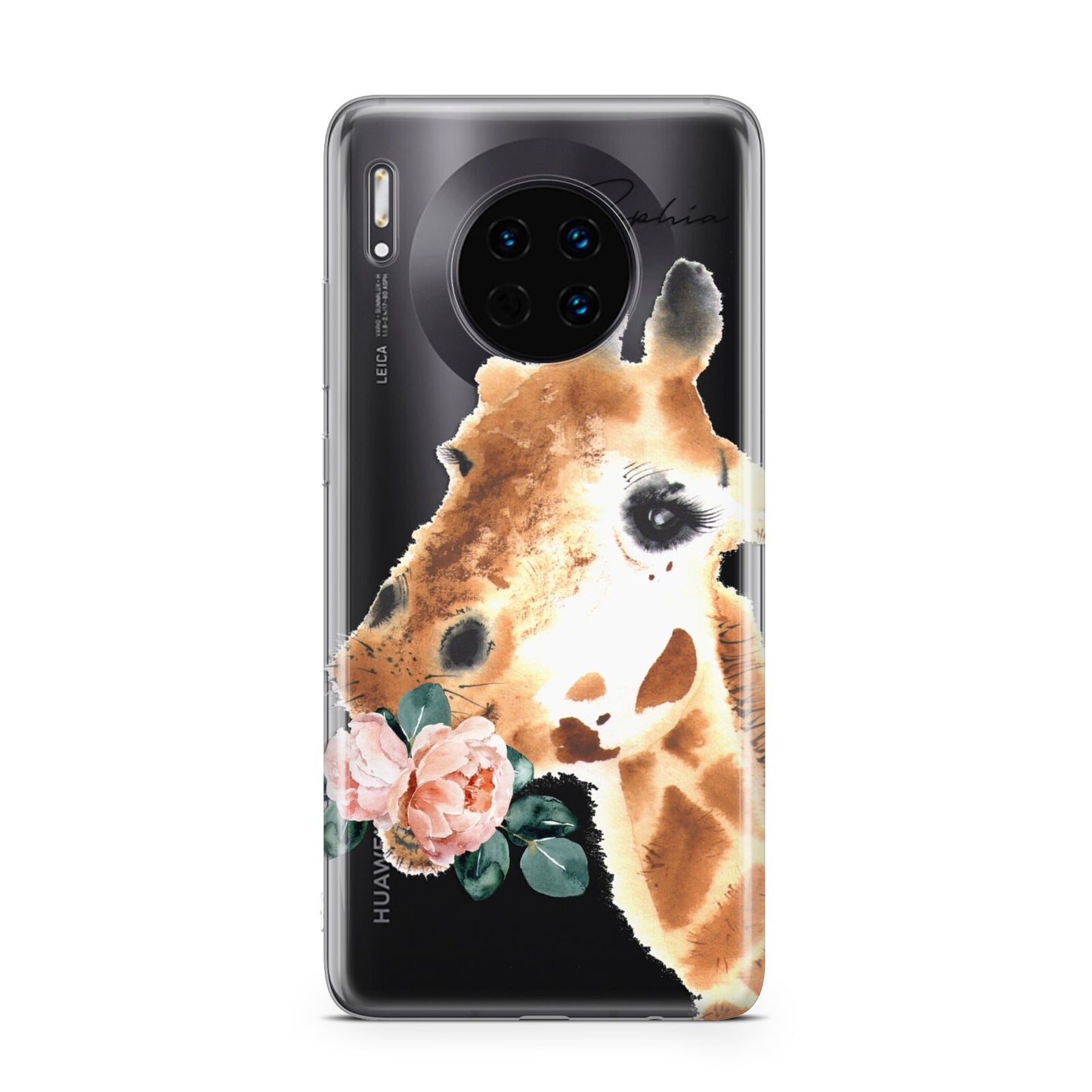 Personalised Giraffe Watercolour Huawei Mate 30