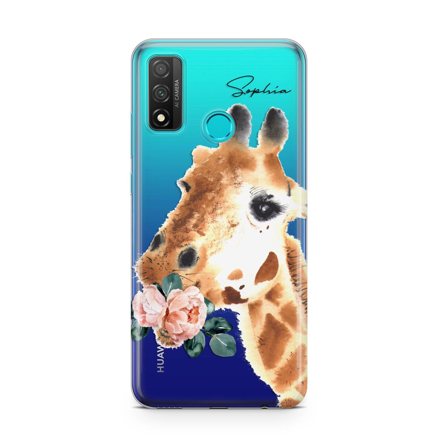 Personalised Giraffe Watercolour Huawei P Smart 2020