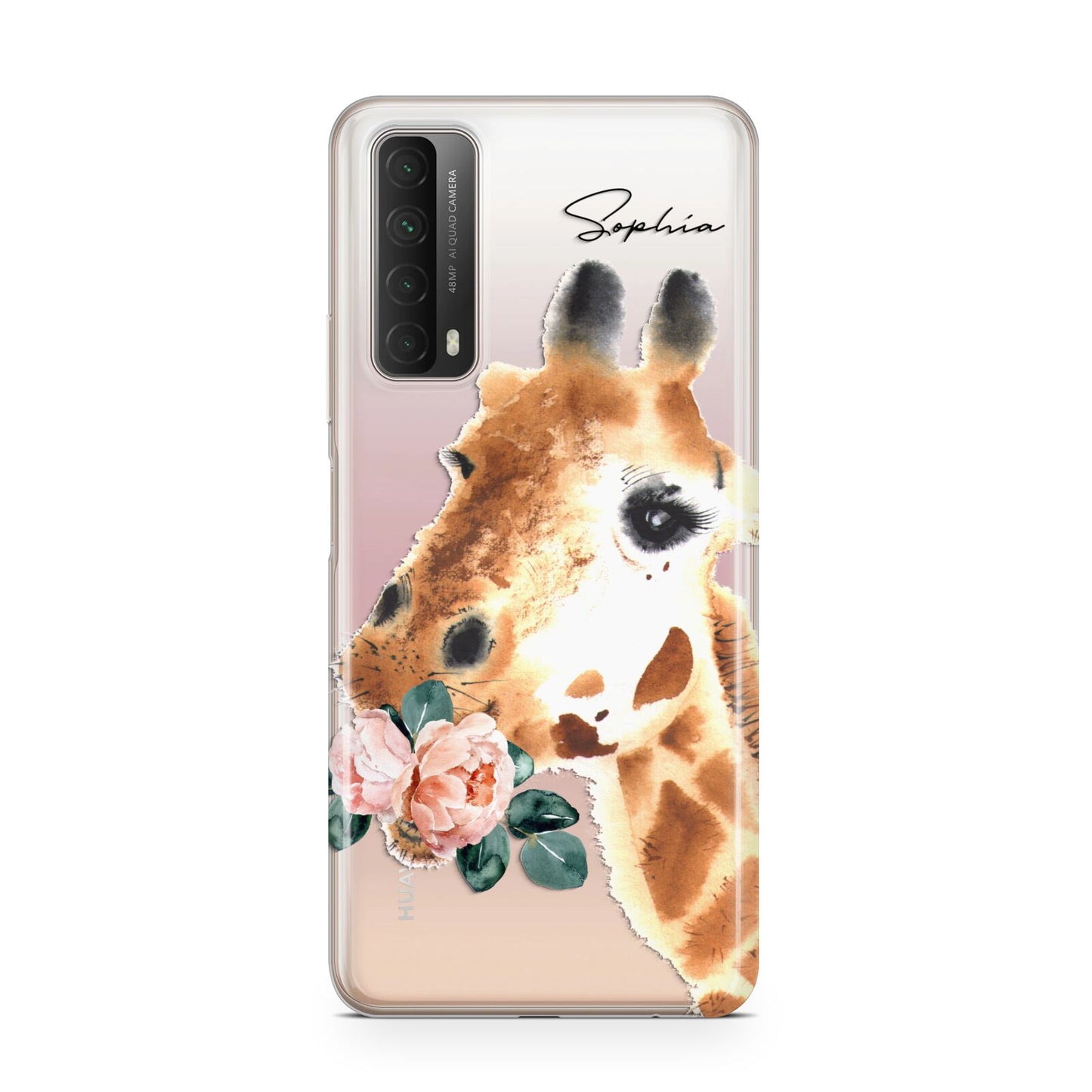Personalised Giraffe Watercolour Huawei P Smart 2021