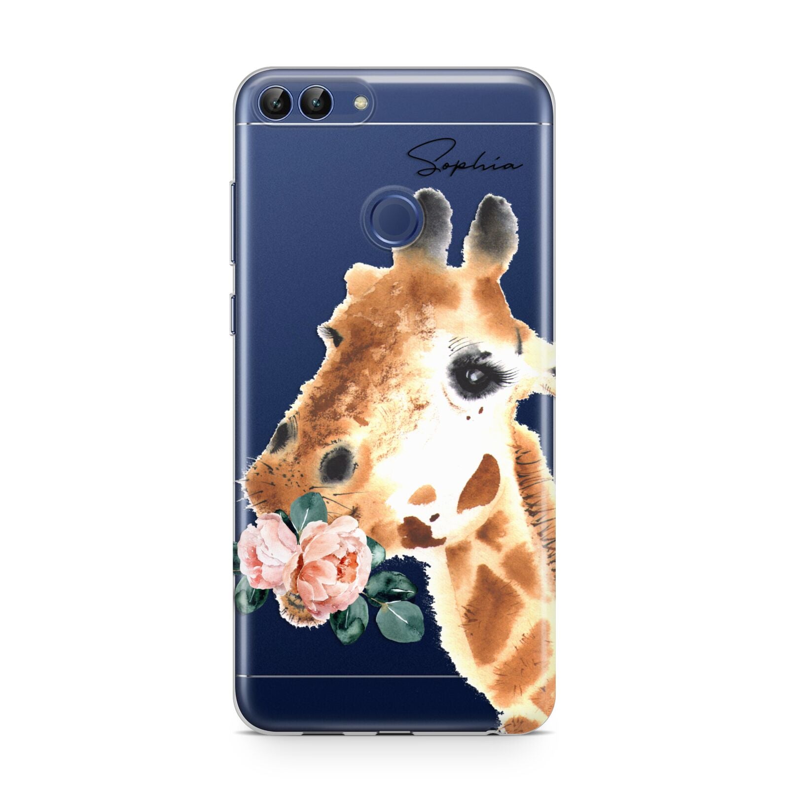 Personalised Giraffe Watercolour Huawei P Smart Case