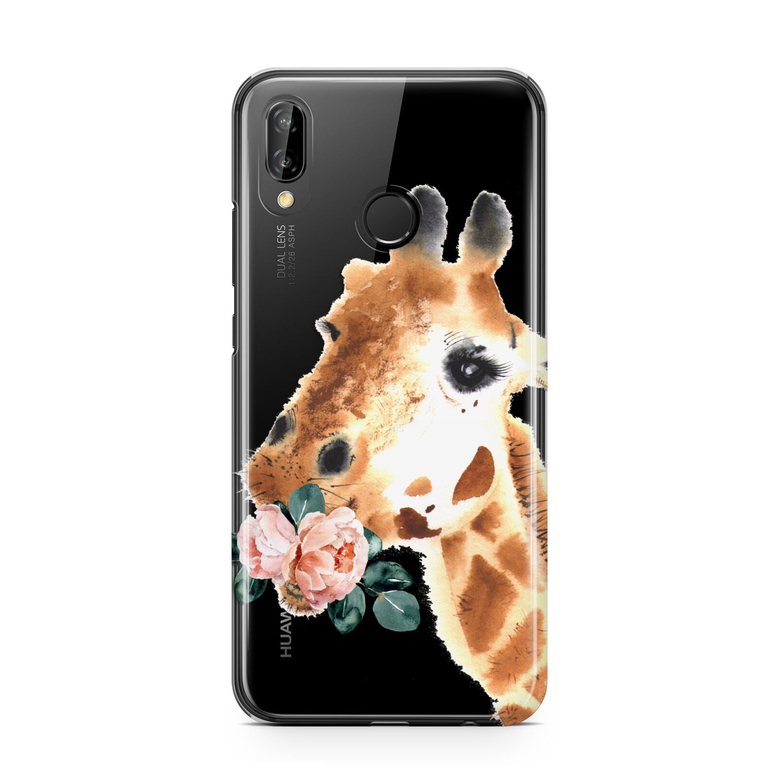 Personalised Giraffe Watercolour Huawei P20 Lite Phone Case